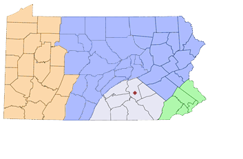 Map of PA